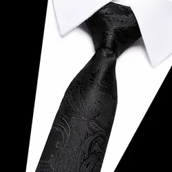 Модный тренд для мужчин галстук 100% жаккардовый тканый шелк s Галстуки 7,5 см в полоску для бизнес костюм Свадебная вечеринка