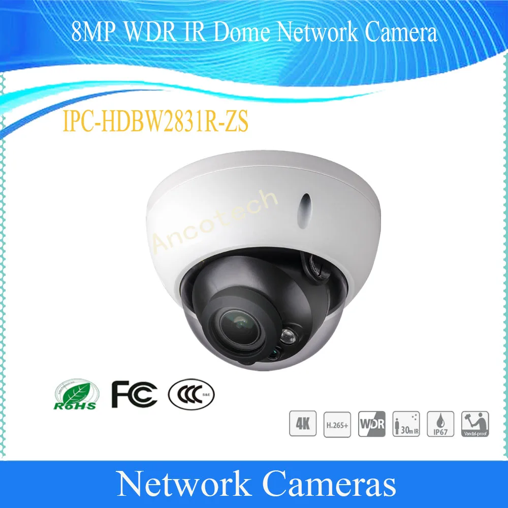 

Free Shipping DAHUA Security IP Camera 8MP WDR IR Dome Network Camera 128G With POE IP67 DH-IPC-HDBW2831R-ZS