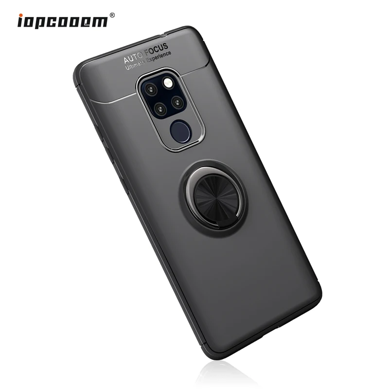 

Phone Case For Huawei Mate 20 X Case Rotating Finger Ring Holder Matte Soft Silicone Back Cover For Huawei Mate 20 X Coque7.2