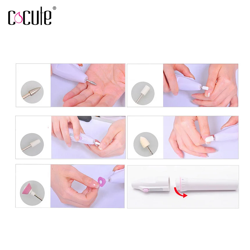 Cocute профессиональный дизайн ногтей шлифовальная полировальная машинка для ногтей инструмент для красоты маникюра DIY подарки уход за лаком
