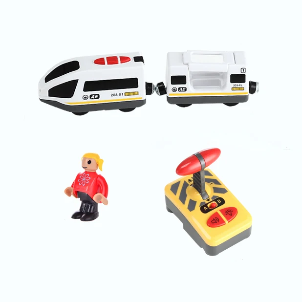 Kids Electric Train Toys Set Train Diecast Slot Toy Fit for Standard Wooden Train Track Railway 13