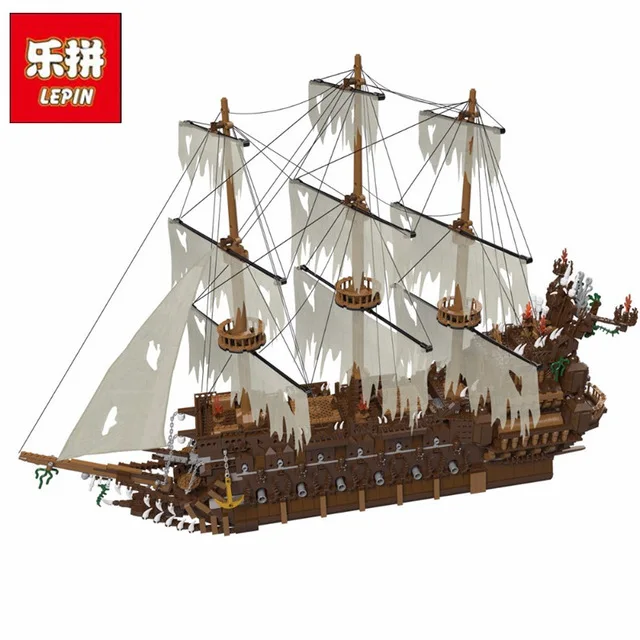

LEPIN 16016 3652Pcs Movies Series MOC The Flying Dutchman The Netherlands model Building kits Blocks Bricks LegoINGlys