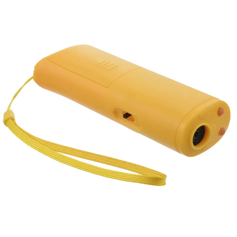 Ultrasound Dog Training Repeller Control Trainer Device 3 in 1 Anti-barking Stop Bark Dogs Pet Outdoor Carrier Training Device - Цвет: yellow