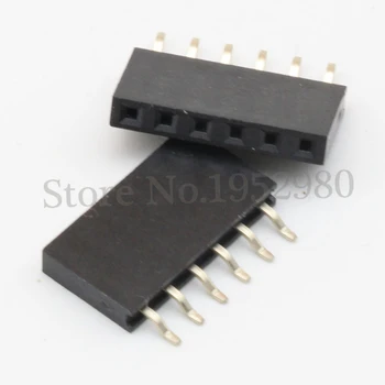 

500PCS 2.54mm Female Pin Header SMD Type 6P 8mm High Single Row
