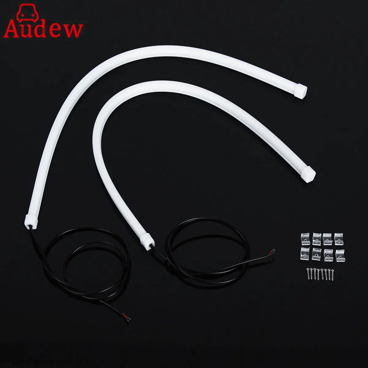 

2Pcs 12V LED Car Daytime Running lights Red white blue Auto Car DRL COB Driving Fog lamp Flexible LED Strip Light 30 /45/ 60CM