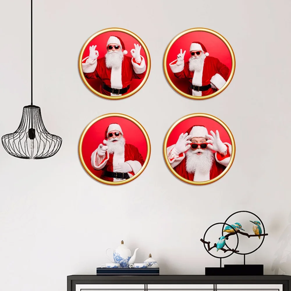 

New nordic simulation 3D decorative painting PVC removable waterproof sticker TV backdrop Christmas restaurant Home Decoration