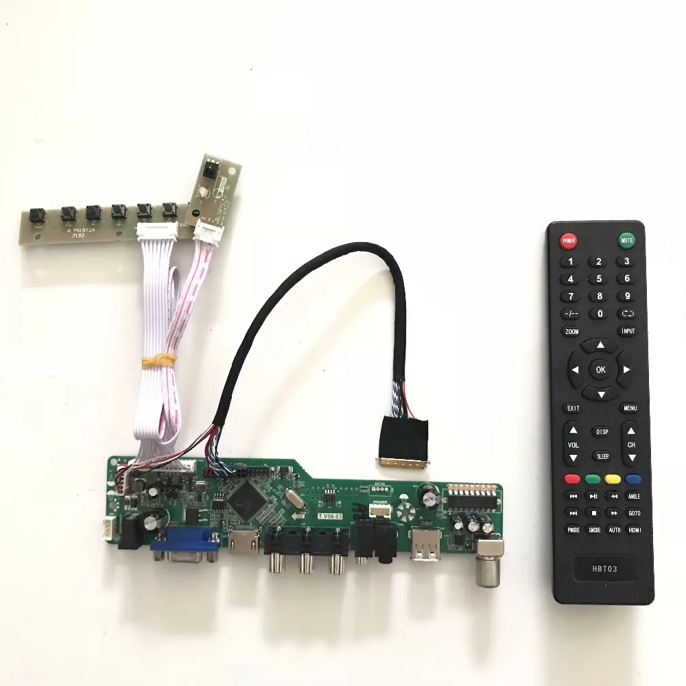 T.V56.03 Универсальный VGA HDMI AV аудио USB ТВ ЖК контроллер плата для 11 6 дюймового 1366x768