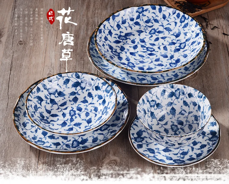 

1 PC Japanese Ceramic Rice Bowl Fruit Dish Plate Underglaze Porridge Bowl High Quality Made in Japan