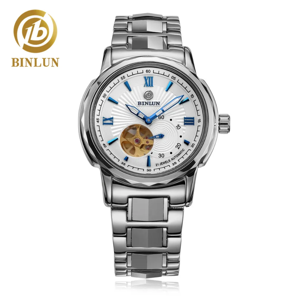 

BINLUN Men's Automatic Luxury Watches Tourbillon Stainless Steel Large Face Water Resistant Watch