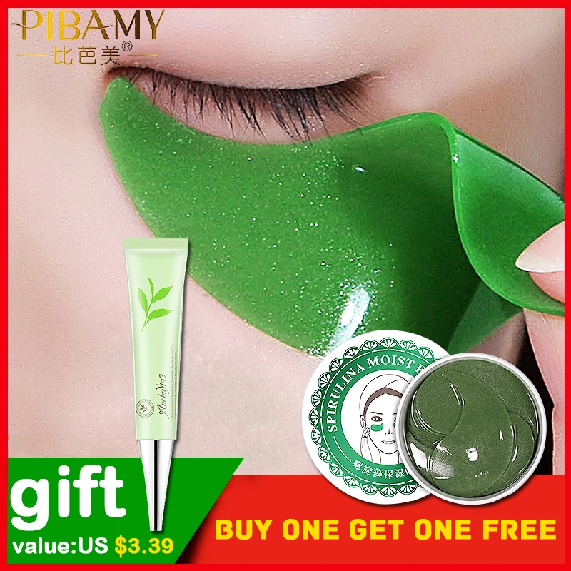 PIBAMY Spirulina red ginseng Eye Mask Face Care Ageless Anti Aging Eye