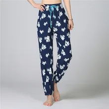 Весна-лето, женские мягкие пижамные штаны свободного размера плюс, ночные брюки, пижамы, дамские пижамные штаны с принтом