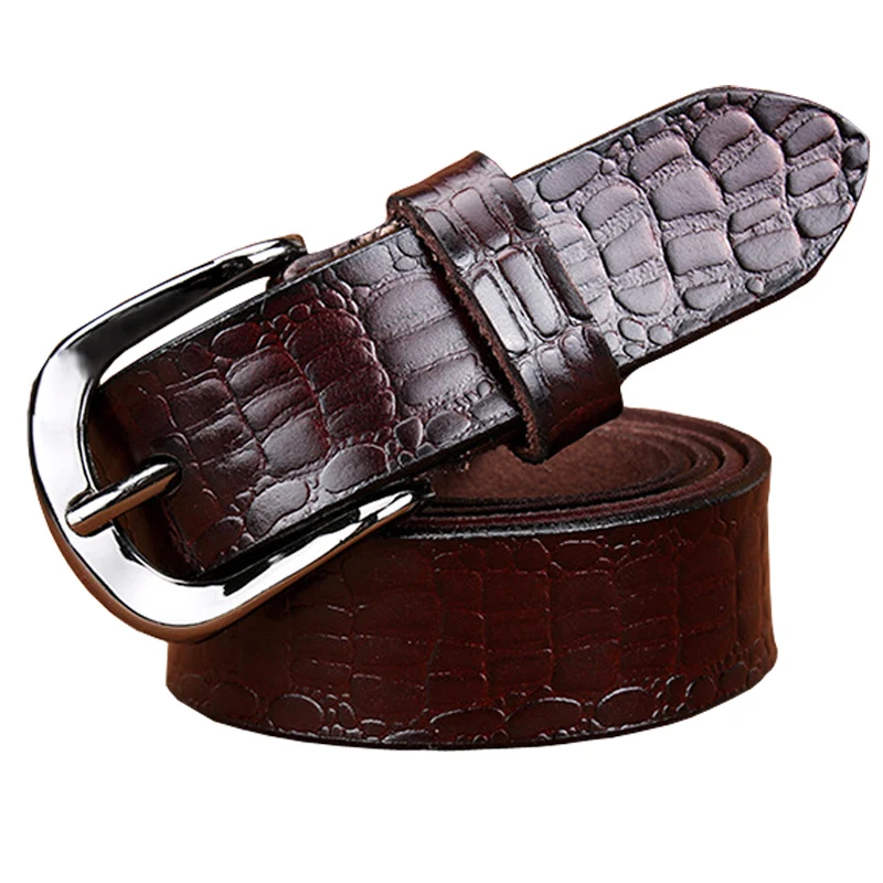 Crocodile leather belt price Clearance