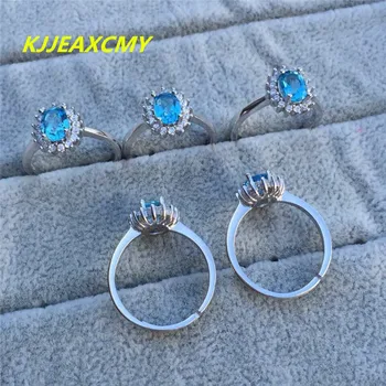 

KJJEAXCMY natural topaz ring inlaid jewelry wholesale sterling silver S925