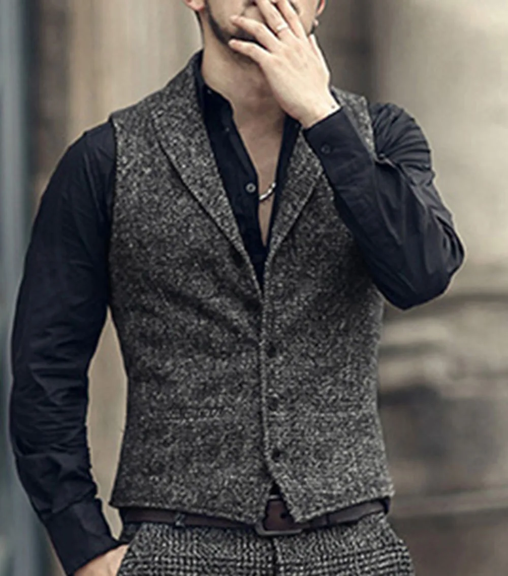 Fashion Men's Suit Vest Regular Fit Shawl Lapel Waistcoat Groomsmen – mens  event wear