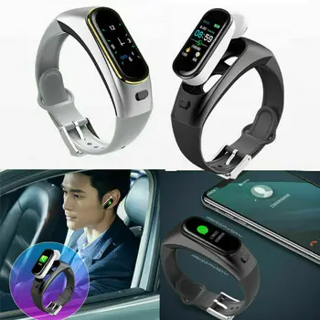 

Smart Watch Men And Women Fashion Bluetooth Headset Wearable Bracelet With Sphygmomanometer Health Exercise Fitness Tracker