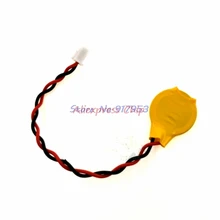 1 шт./лот, батарейка для ноутбука, CMOS, батарея для ноутбука, CR2032, 3 P, батарейка для материнской платы с проводом, 3В