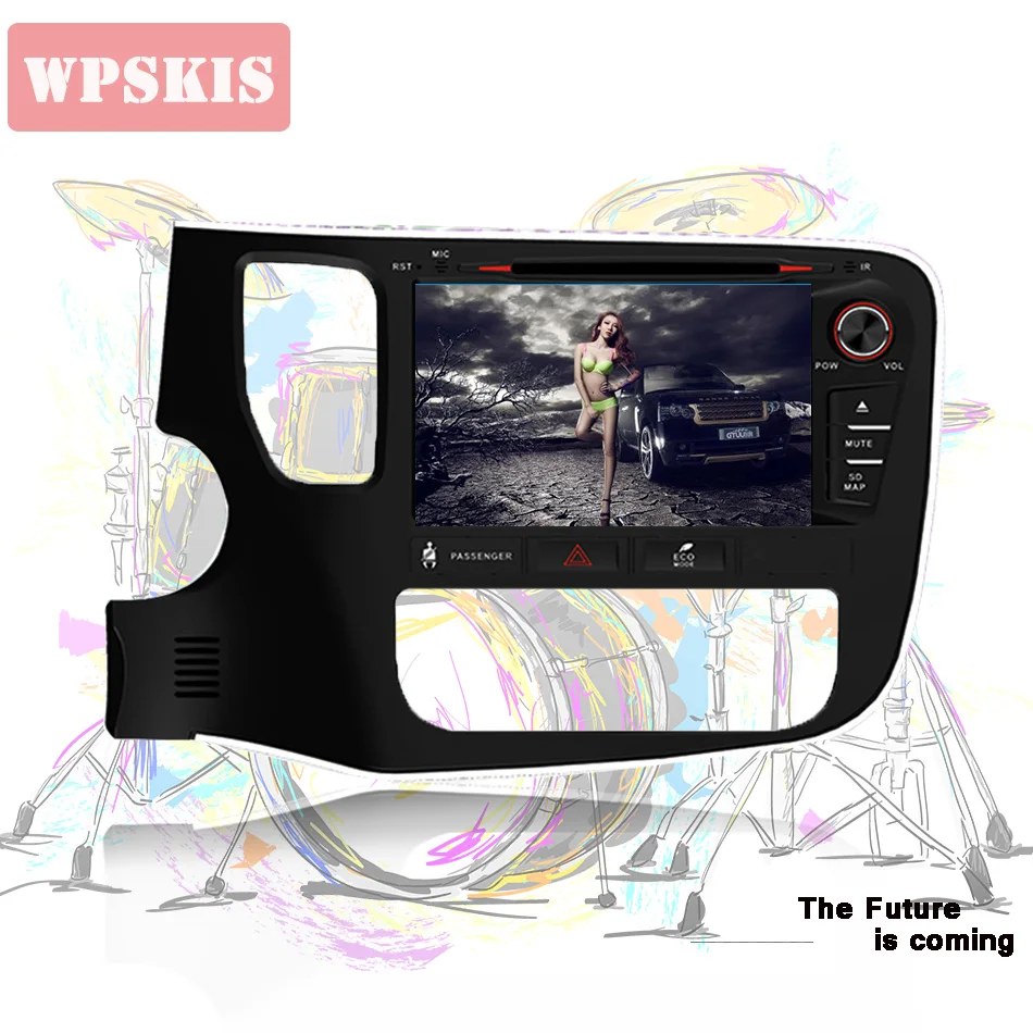 Perfect 8 core Android 9.0 Car DVD GPS Player with 4G wifi bluetooth aux sd usb For Mitsubishi Outlander 2015 17 autoradio tape recorder 3