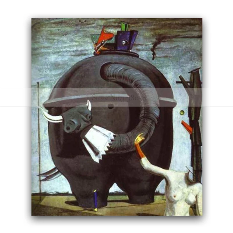 

Cartoon Elephant Animal Landscape Oil Painting on Canvas Pop Art 100% Handmade Abstract Art Wall Picture for Living Room Decor