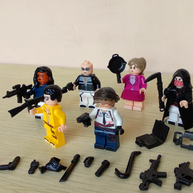 

2018 NEW PUBG FPS Game Winner Winner Chicken Dinner MILITARY Soldier Army SWAT Building Block Figure Educational Toys Boys Gift