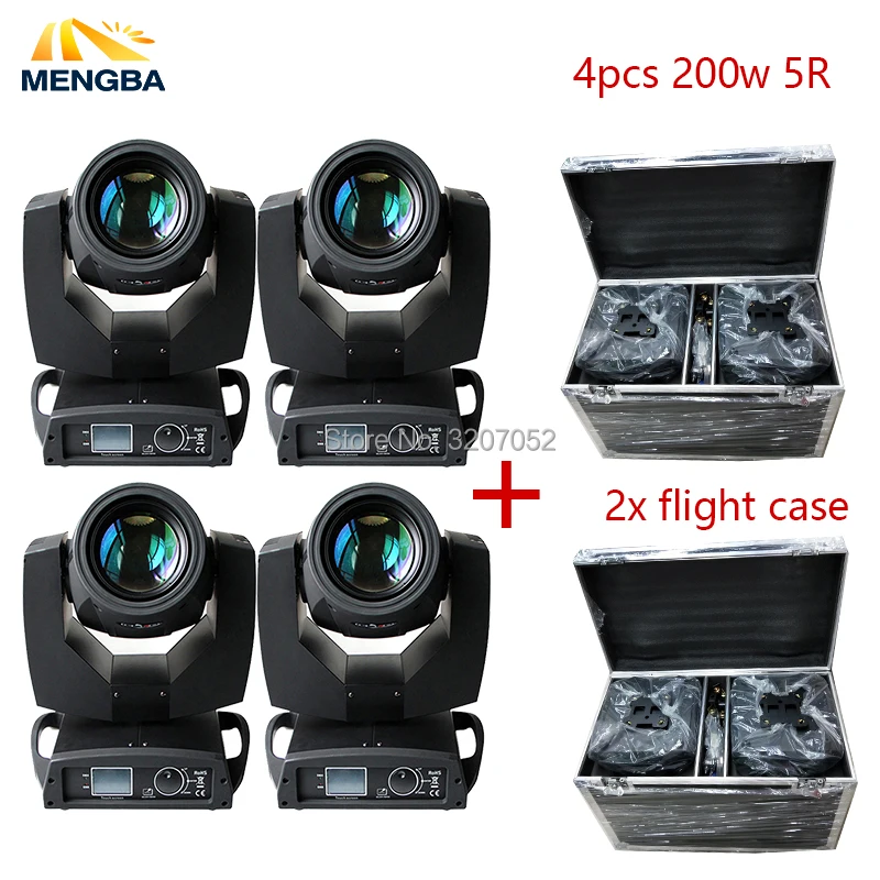 4 шт. сенсорный Экран луча 200w 5r Moving головной светильник с F 2xCase посылка Sharpy луч 200