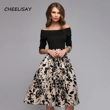 Spring Summer Floral Printed Patchwork Dress Women Off Shoulder Sexy Party vestidos Female Slash Neck Casual Dresses Spring Summer Floral Printed Patchwork Dress Women Off Shoulder Sexy Party vestidos Female Slash Neck Casual Dresses