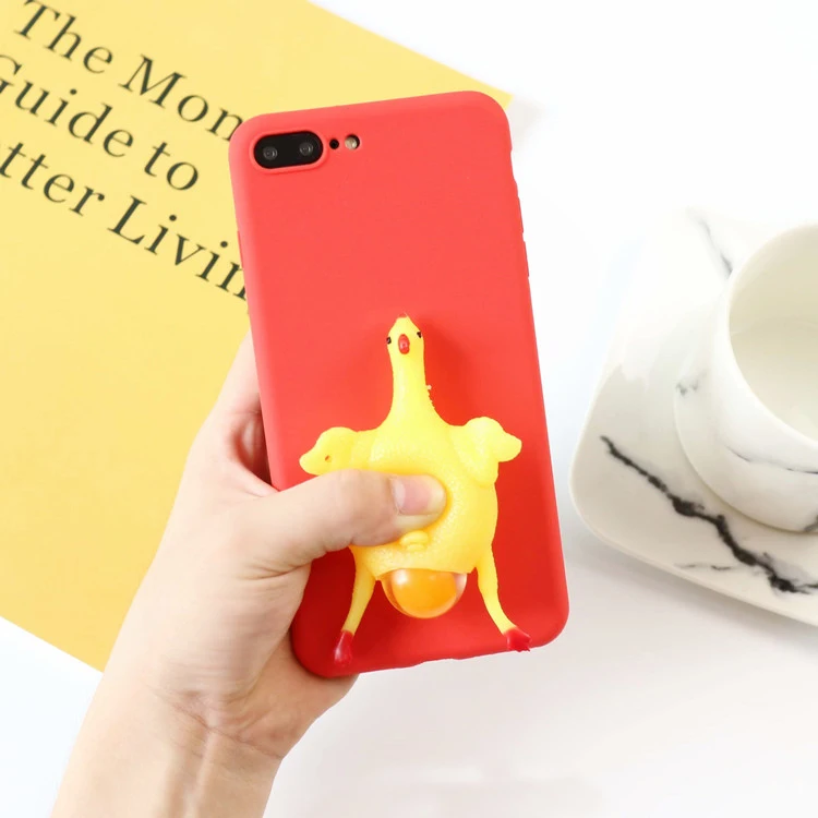 Чехол для iphone 7 Plus сжать цыпленка чехол телефона снятие стресса TPU iPhone 6 S/6 plus 3D