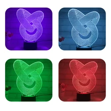 3D Lamp 7 Colors Changing 3D LED Night Light Touch Button USB Baby Bedroom Sleep Luminaria Light