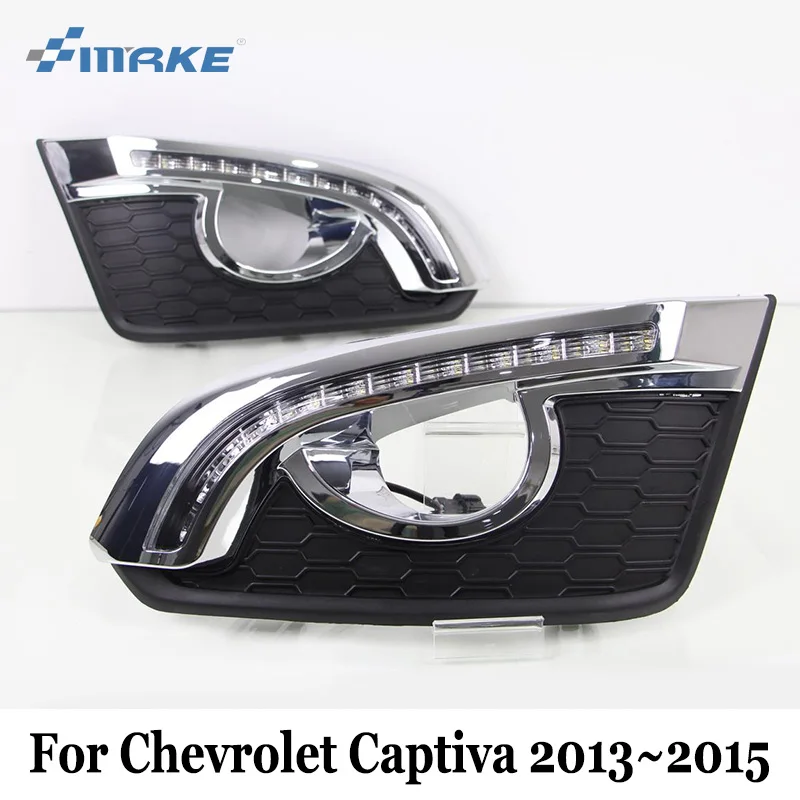 SMRKE DRL For Chevrolet Captiva 2013 2016 12V Car LED Daytime Running Lights 2 Color Auto
