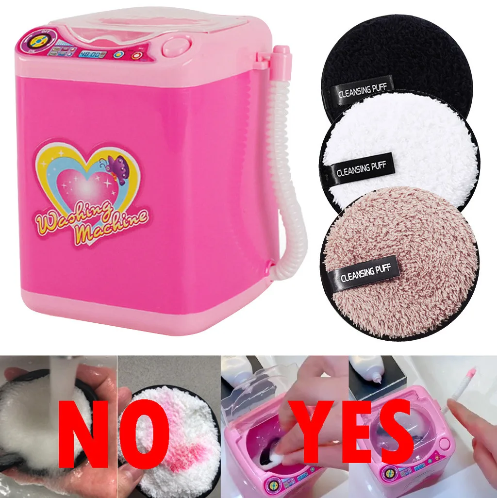

Makeup Puff Microfiber Pads Washer Machine Electronic Blender Cleansing Makeup Remover Tool Set