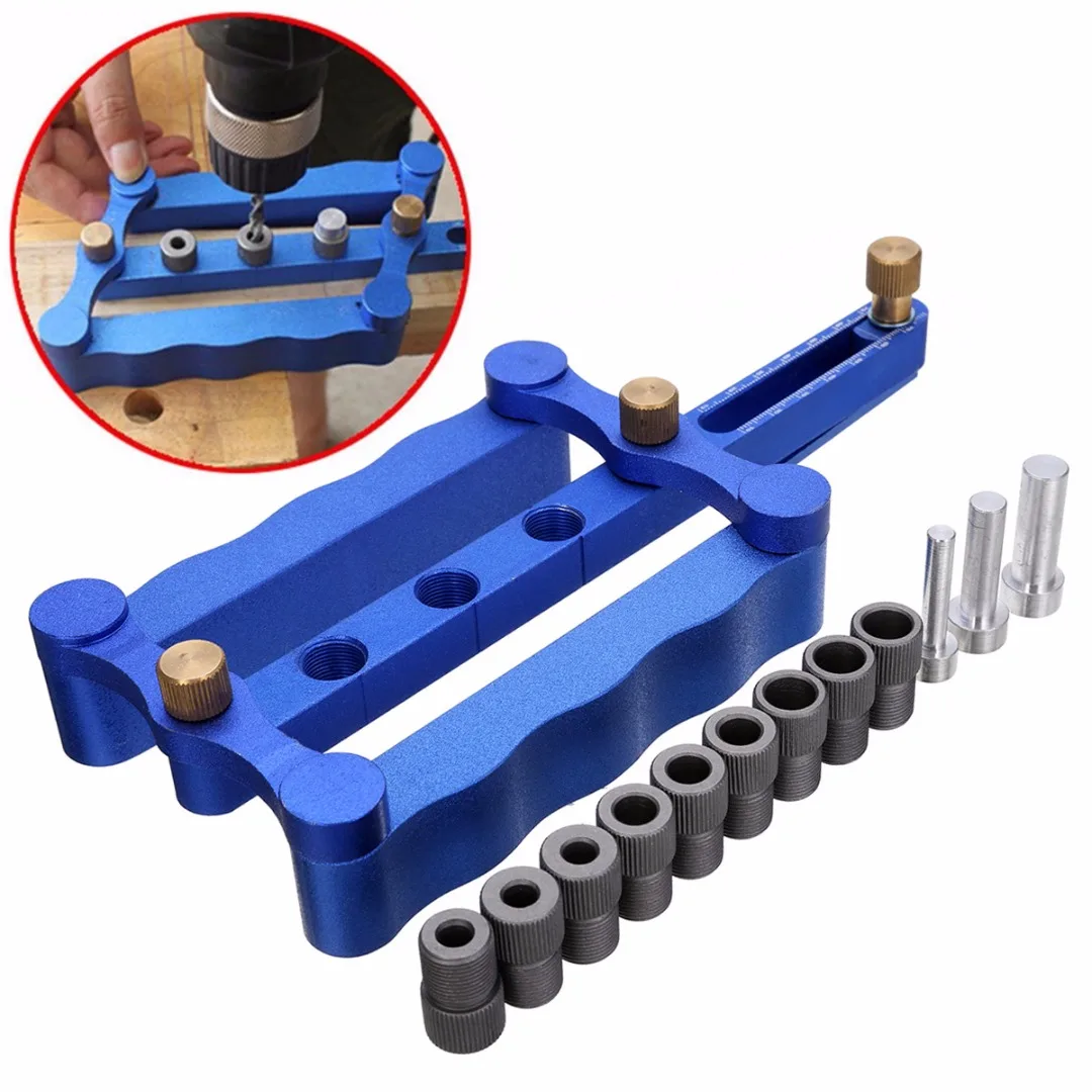 

1 Set Practical Dowelling Jig Kit Self Centering Metric Dowel Woodworking Guide Locator Tool
