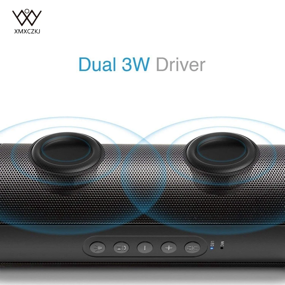 Bluetooth колонка с басами водонепроницаемая Беспроводная уличный светодиодный