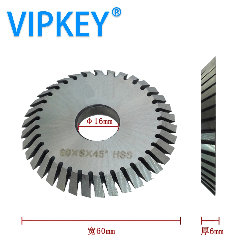 

60*6*16mm key cutting machine universal coarse tooth key cutter saw blade 36 teeth end milling cutter for 238bs key machine