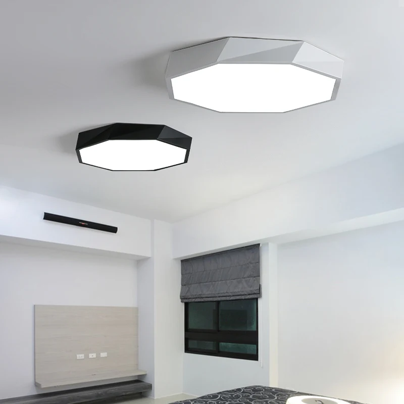 

Nordic Simple Geometry Metal Led Ceiling Lights Acrylic Living Room Dimmable Led Ceiling Lamp Bedroom Led Ceiling Light Fixtures