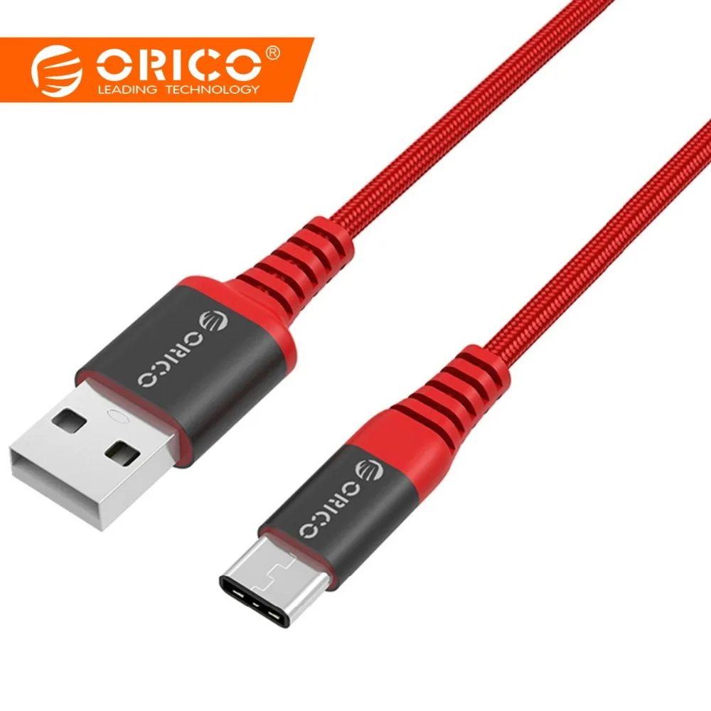 

ORICO Scharge type-c to USB-A Cable 1m/3ft Charging Cord Black/Red Sync Cable for Smart Phone Tablet