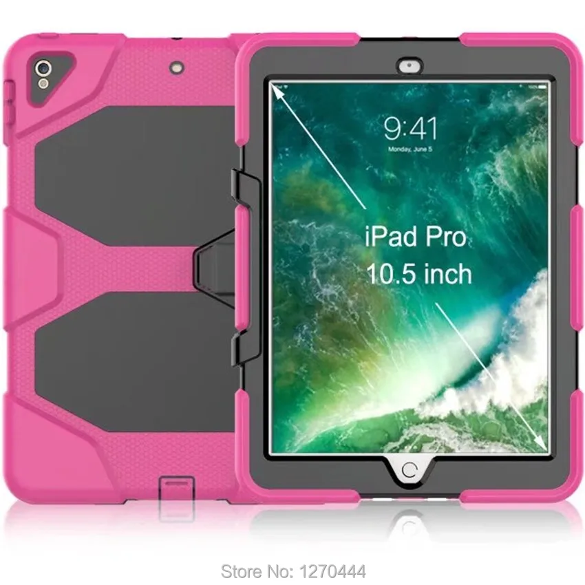 Для iPad Pro 10,5 /iPad Air 3 10,5 противоударный жесткий чехол военный сверхпрочный силиконовый+ PC прочный защитный чехол с подставкой