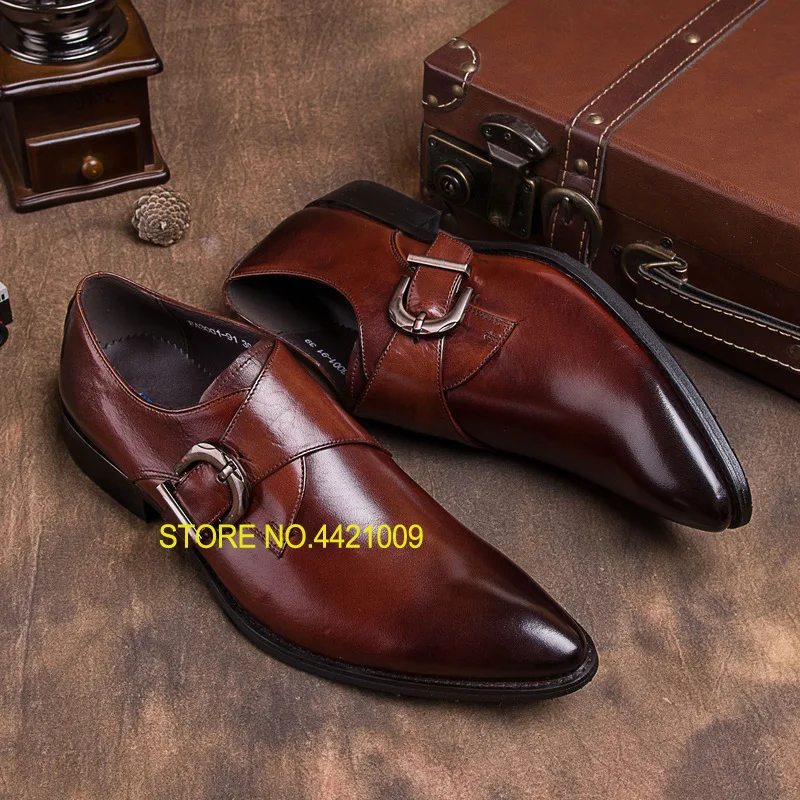 

pointed toe men dress oxfords shoes italian leather male wedding party formal shoes black slip on fashion design business shoes