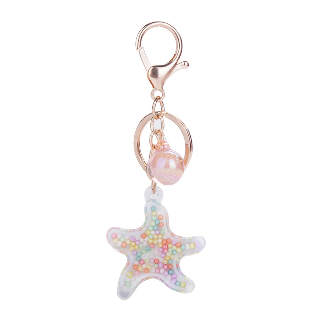 

Women Cake Key chain Cute Five-pointed Star Metal Keychain Key Chain Ring key Ring Keychain Party gift
