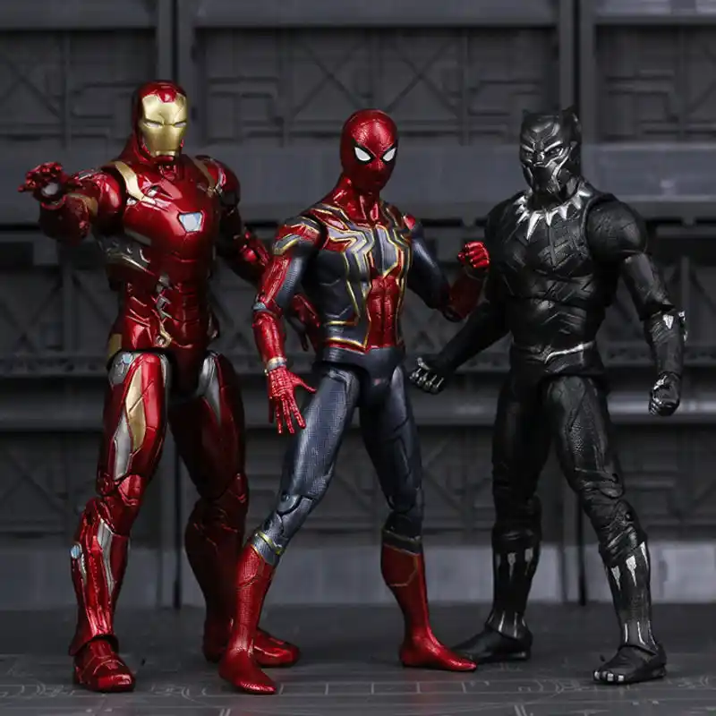 Avengers Infinity War Iron Spider Figure Spiderman Black Panther Iron Man Action Figure Toy