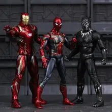 Vengadores Infinity War hierro araña figura Spiderman negro Panther juguete de figura de acción de hombre de hierro