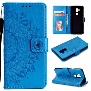 

20pcs/lot Totem flower 3 card leather stand cover case for LG G5 G6 G7 K4 K8 K10 2017 K10 2018 V30 X210 K40 Stylo5 shell