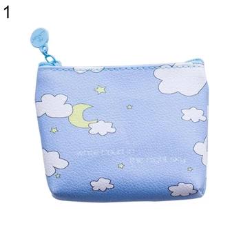 

2020 Zipper Closure Mini Gift Cute Mini Faux Leather Cartoon Cat Fruit Coin Purse Key Headphone Storage Bag Purse