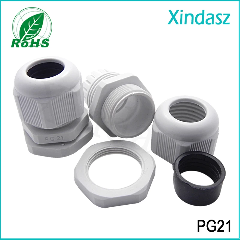Xd-pg21 100 шт./лот) Пластик кабельный ввод xd-pg21 нейлон Пластик Кабельные вводы PG21 для 13-18 мм