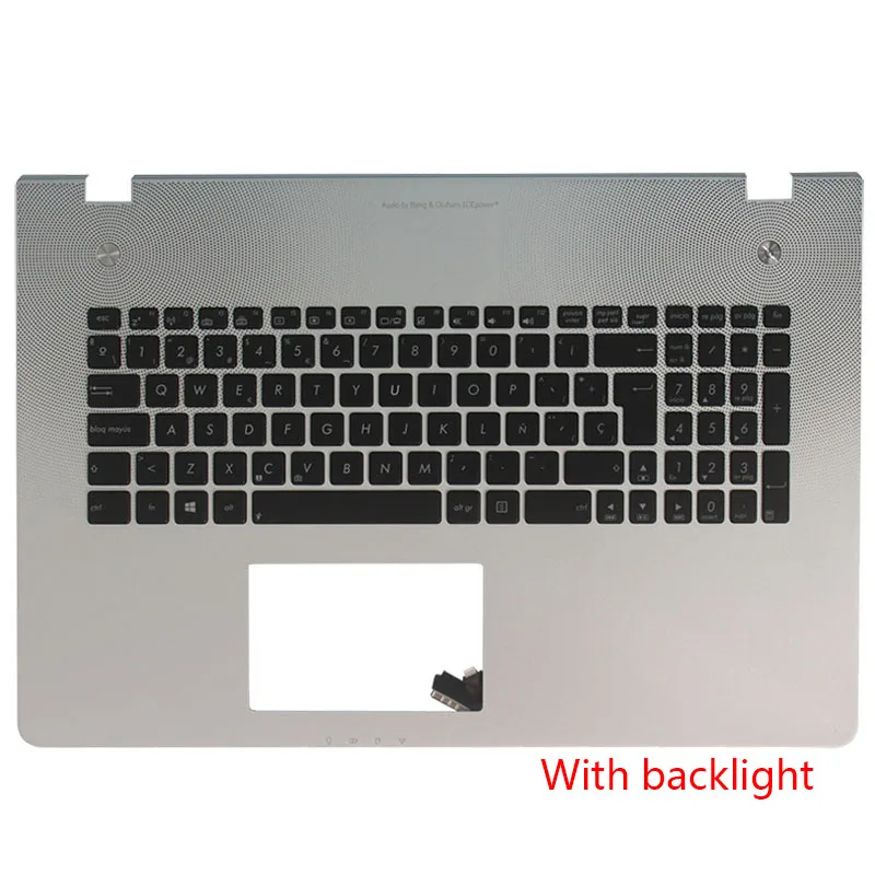 

Spanish Laptop Keyboard for Asus N76 N76V N76S N76VM N76VB N76VJ N76VZ SP keyboard with/without backlit Palmrest Upper cover