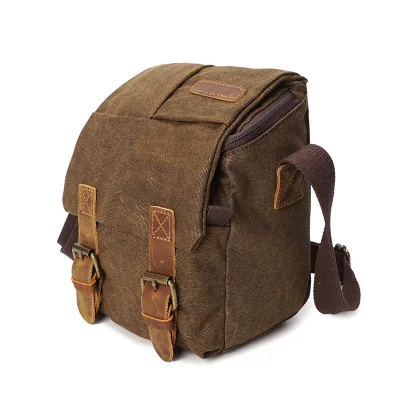 DSLR Camera Bag Digital photography Photo Video Shoulder Case Cover Nylon Bags For Dslr Sony Canon Nikon D700 D300 D200 - Цвет: Brown