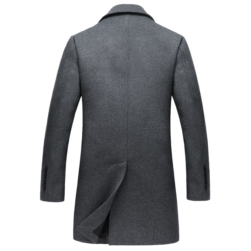 Для мужчин; длинный плащ пальто Фирменная Новинка Зима Peacoat Для мужчин Повседневное Slim Fit кашемировый манто Homme толстый верхняя одежда; пальто 3XL