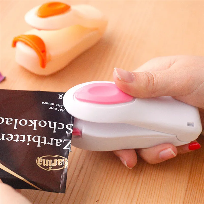 

Portable Bag Clips Handheld Mini Electric Heat Sealing Machine Impulse Sealer Seal Packing Plastic Bag Clip Work With Battery