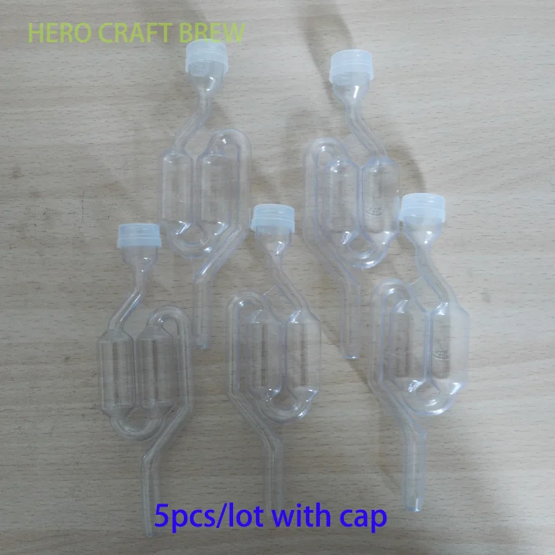 

S type Beer Brew Ferment Air Lock with Cap For Grape Wine Fermentation