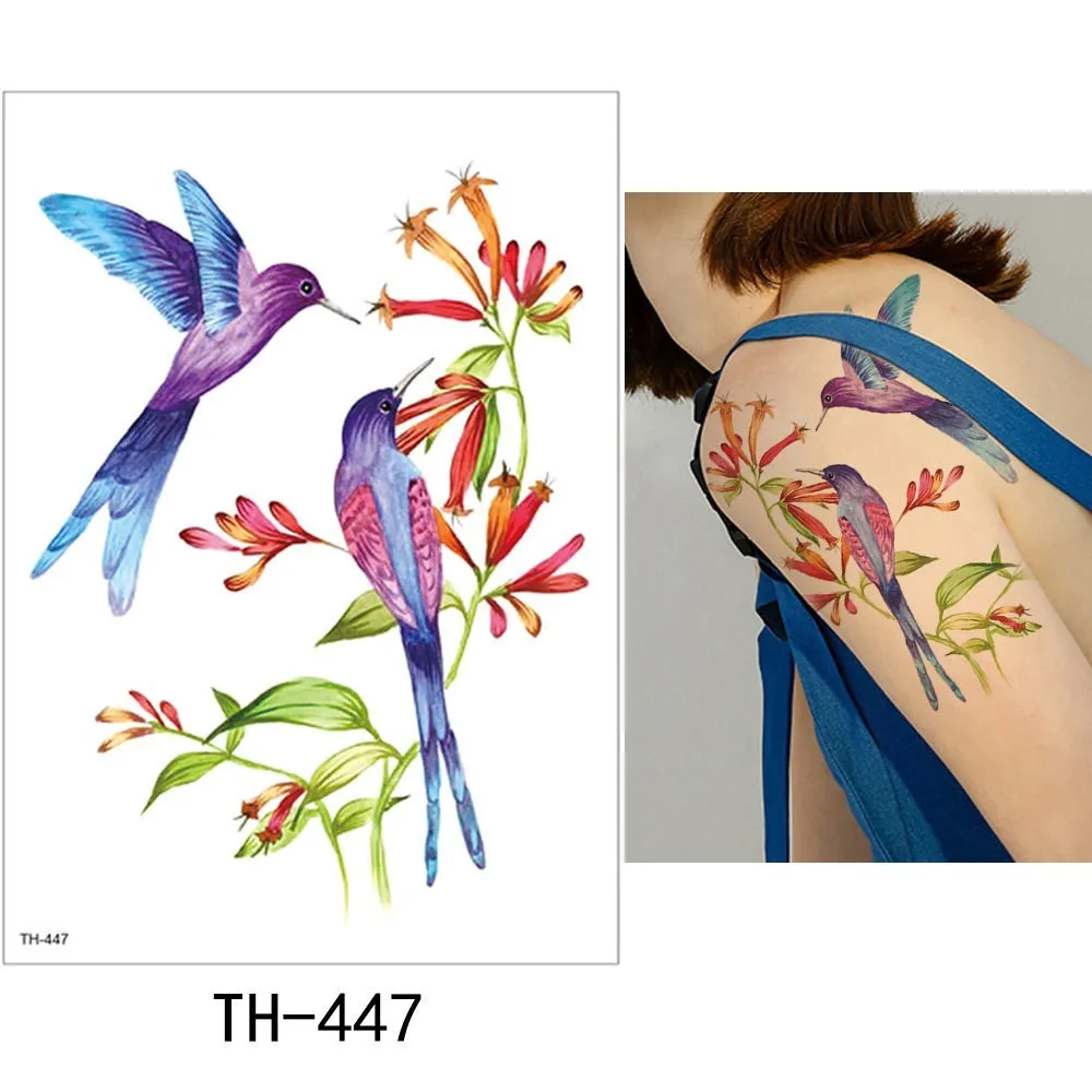 Glaryyears 1 лист временная татуировка наклейка Сексуальная поддельная татуировка цветок флеш-тату водонепроницаемый маленькое боди-арт Мужчины Женщины TH Link 15 - Цвет: TH-447