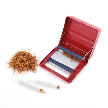 

GERUI Newly Red Style Metal Rolling Machine Case Storage Case For 70MM Rolling Paper Cigarette Roller Tobacco Papers 067C