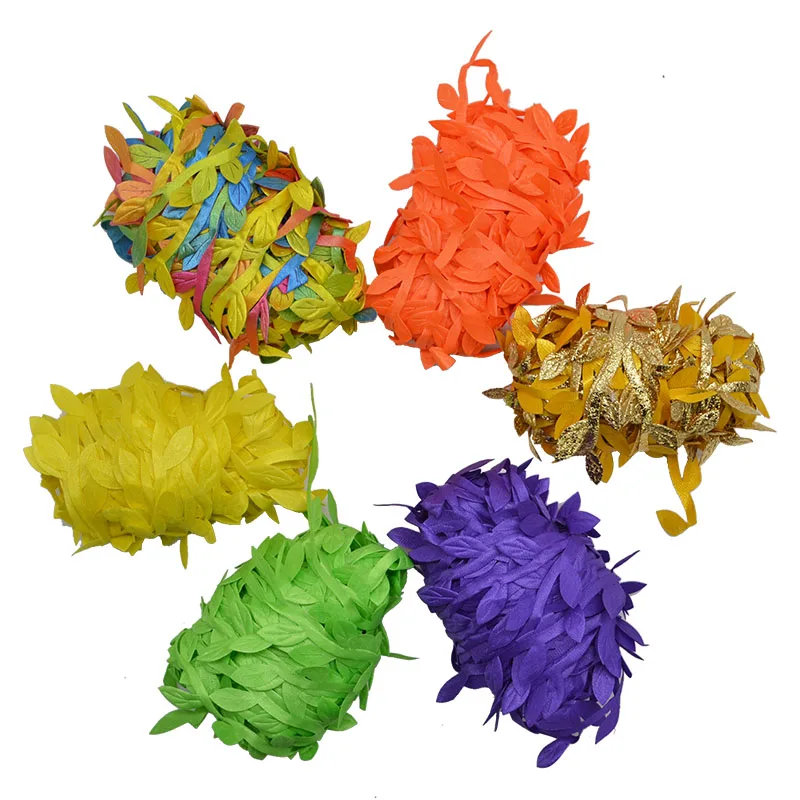 10 Meter Colorful Silk Leaf Rattan Artificial Flowers Vine Green Leaves for Wedding Decoration DIY Wreaths Gift Wrapping Crafts